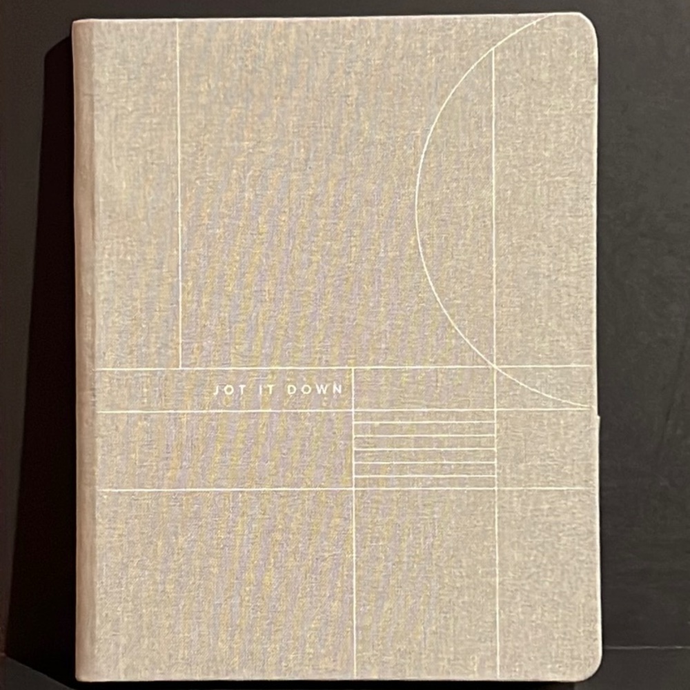 JOT IT DOWN portfolio w/slim pen, lined/dated/perforated tablet, interior pocket